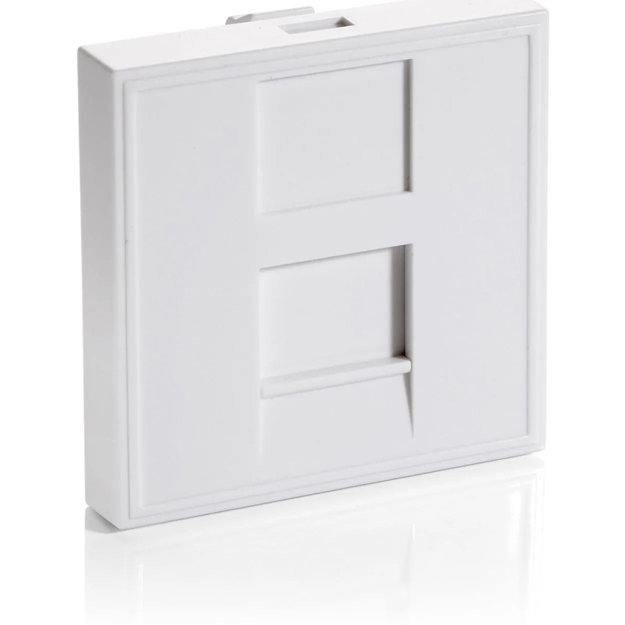 equip French Modular Einsatz 45x45mm 1-Port, reinweiß