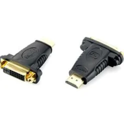 Equip HDMI Adapter HDMI-Stecker auf DVI 24+1 Buchse Schwarz vergoldet