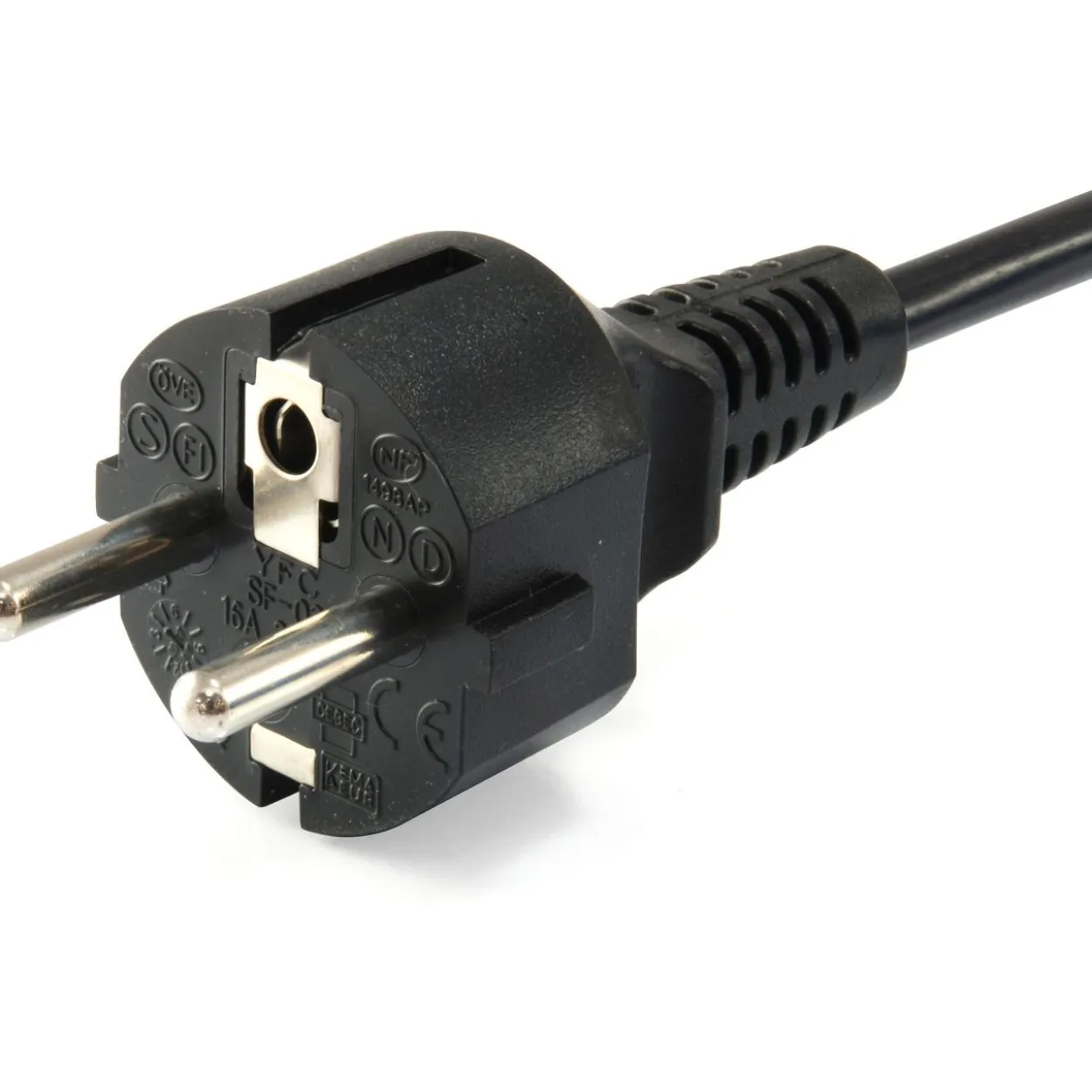 Equip IEC-Stromkabel Schutzkontakt -> C5 3m St/Bu schwarz