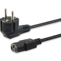 Equip IEC-Stromkabel Schutzkontakt -> C13 3m St/Bu schwarz
