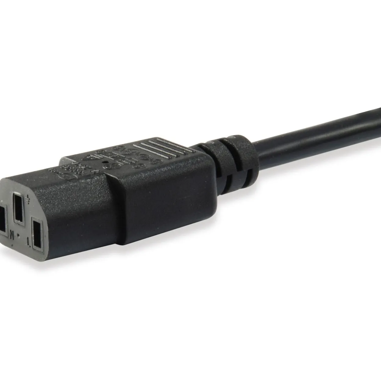 Equip IEC-Stromkabel Schutzkontakt -> C13 3m St/Bu schwarz