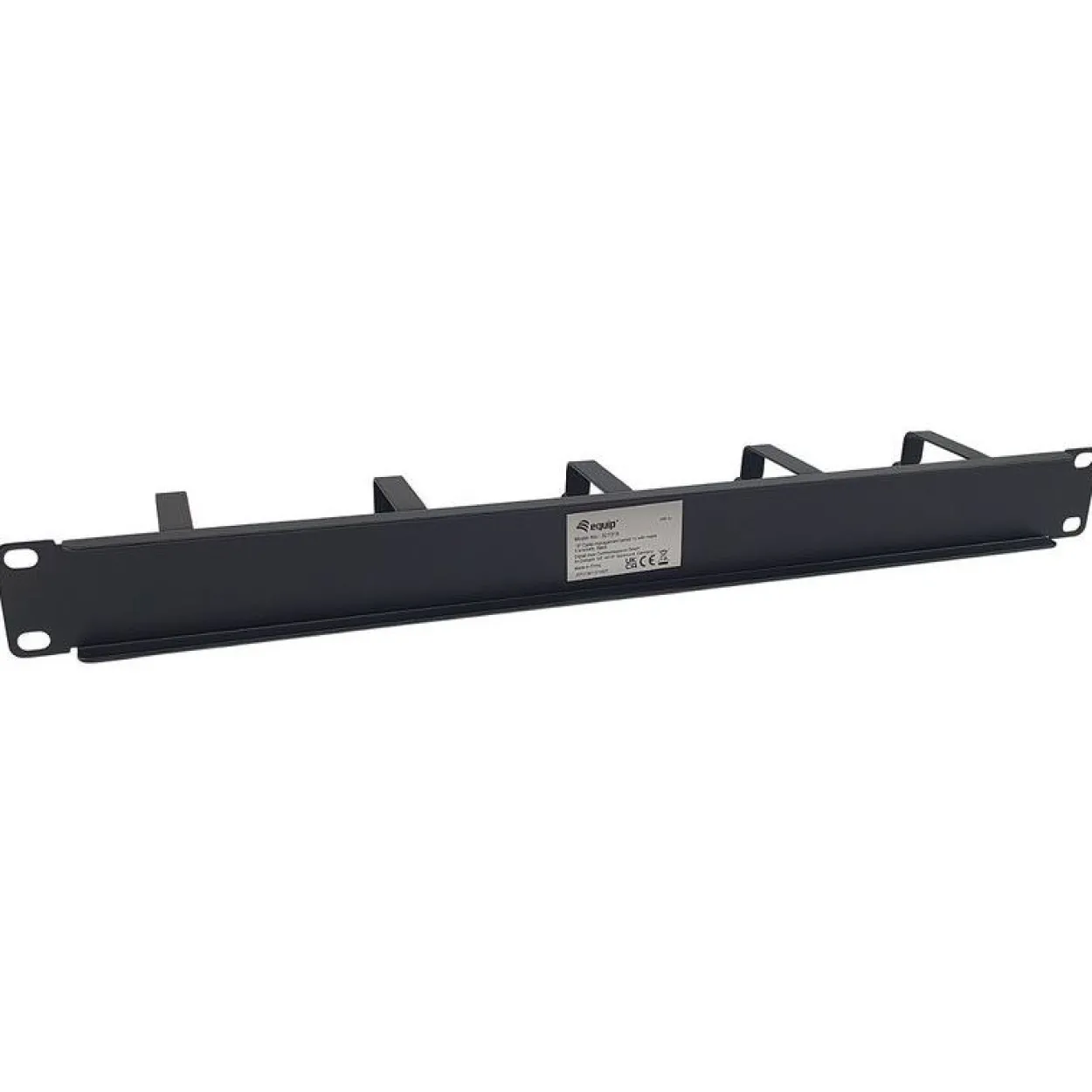 Equip 19" Kabelmanagement 5xMetallringe Plastik 1U RAL9005