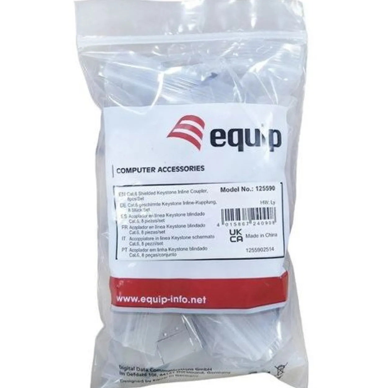 Equip Keystone Verbinder ungesch. Cat6 2xRJ45 Metall 8er Set