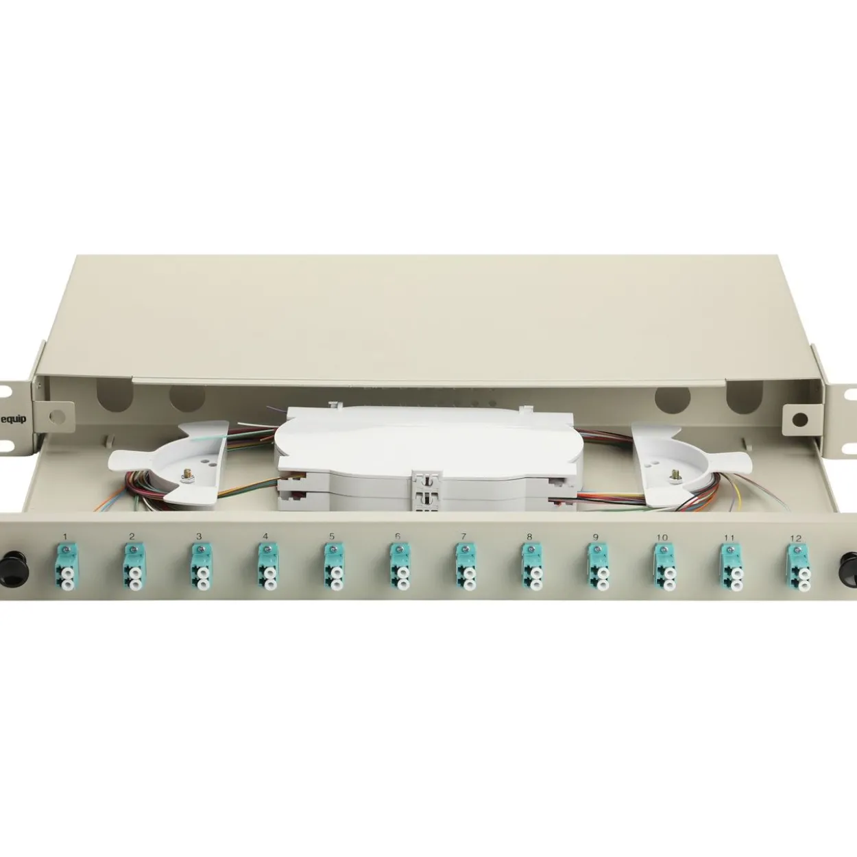 Equip LWL-Spleißkasten 12-Port LC-Duplex OM3 1U komplett gr