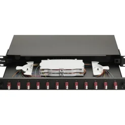 Equip LWL-Spleißkasten 12-Port LC-Duplex OM4 1U komplett sw