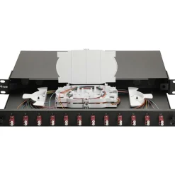 Equip LWL-Spleißkasten 12-Port LC-Duplex OM4 1U komplett sw