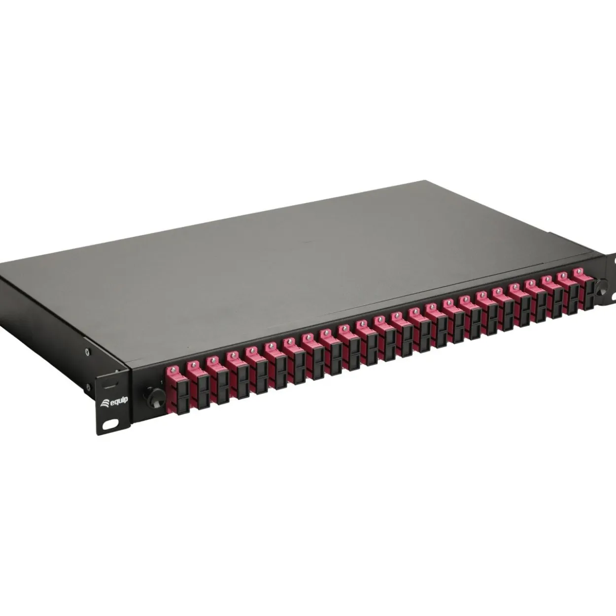Equip LWL-Spleißkasten 24-Port SC-Duplex OM4 1U komplett sw