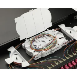 Equip LWL-Spleißkasten 24-Port SC-Duplex OM4 1U komplett sw