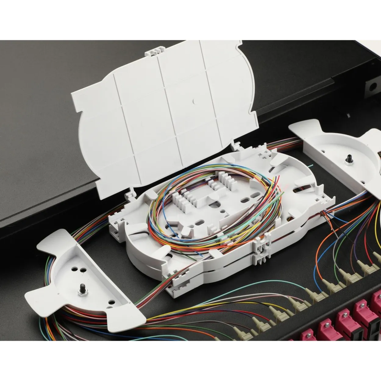 Equip LWL-Spleißkasten 24-Port SC-Duplex OM4 1U komplett sw