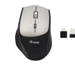 Equip Optische Maus kabellos Dual Adapter USB-C+A R+L sw