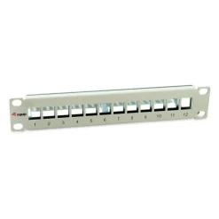 Equip Patchpanel 12x Cat6A 10" FTP 1HE Keystone Montage ws