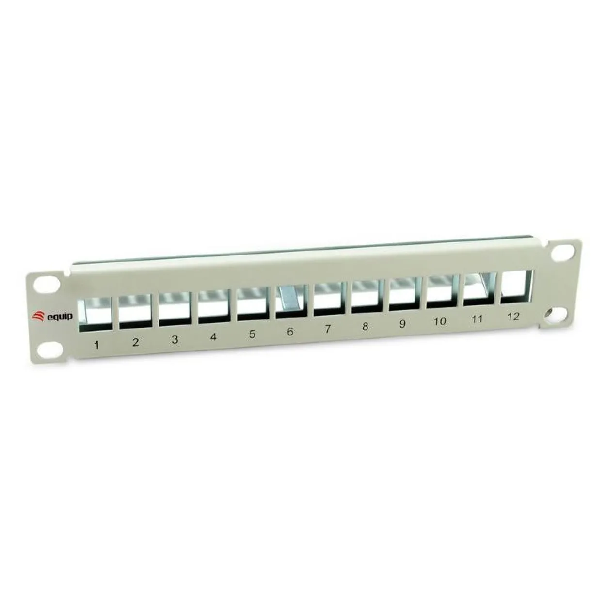 Equip Patchpanel 12x Cat6A 10" FTP 1HE Keystone Montage ws