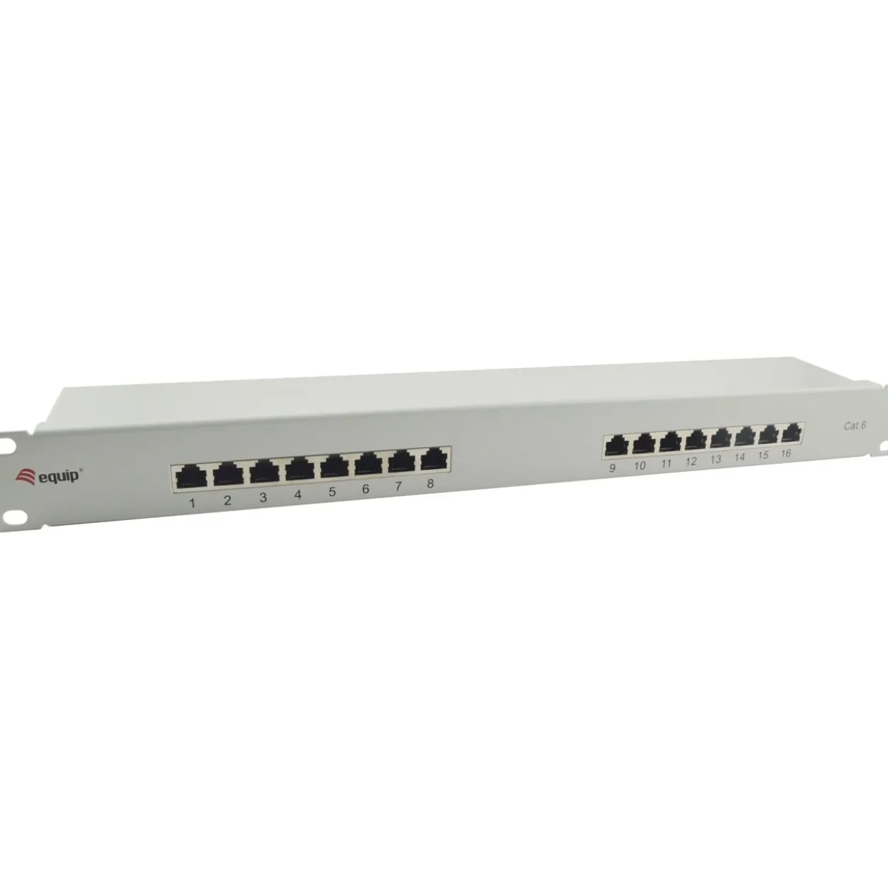 Equip Patchpanel 16x RJ45 Cat6 19" 1HE grau