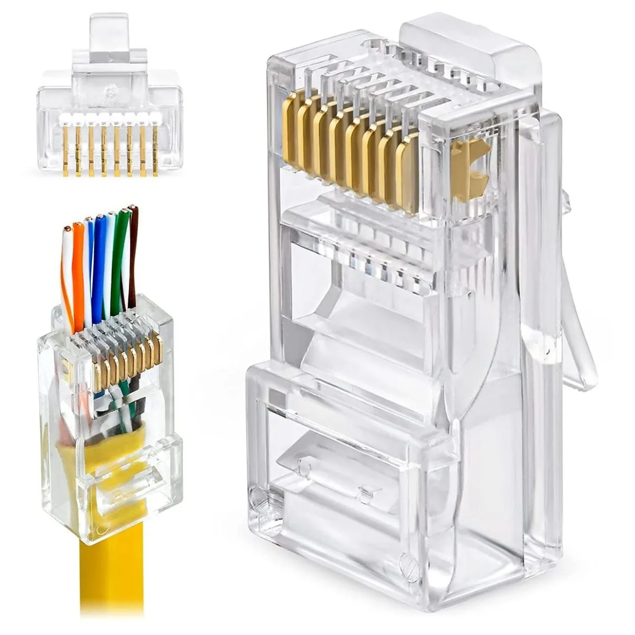 Equip Steckersatz Cat6 RJ45 UTP ungeschirmt 100Stk transpare