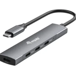 Equip USB-Hub 4-Port 3.2/C->4x3.0 ohne Netzteil grau