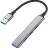 Equip USB-Hub 4-Port 1x3.0/3x2.0 USB->USB3.0 o.Netzteil grau