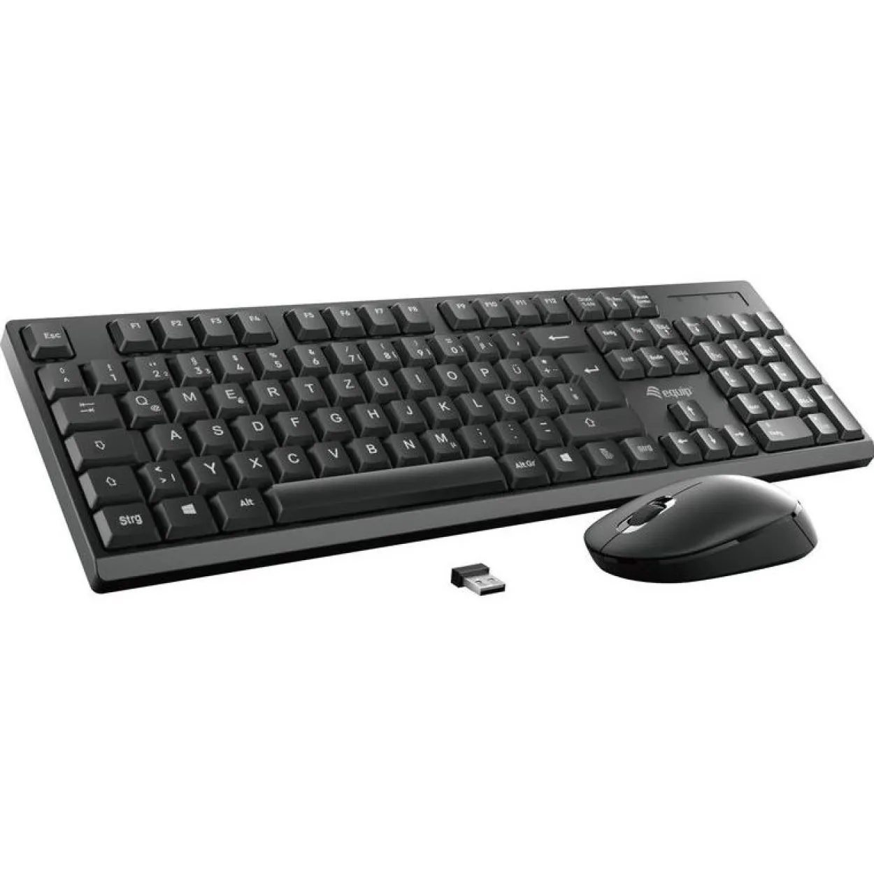 Equip Wireless Tastatur + Maus, Layout italienisch schwarz