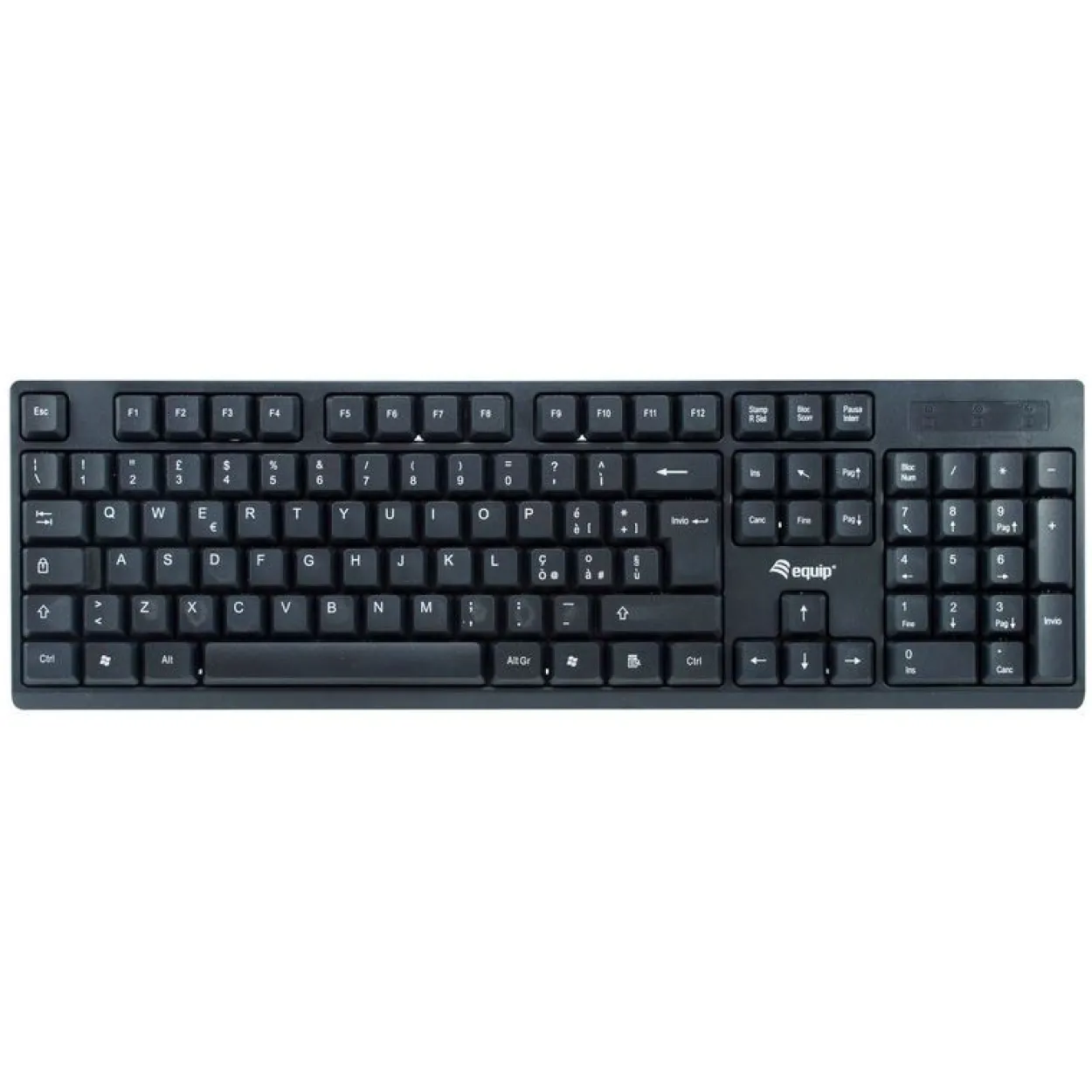 Equip Wireless Tastatur + Maus, Layout italienisch schwarz