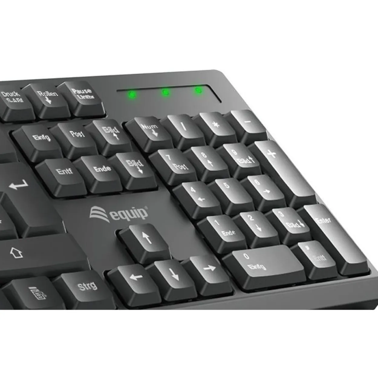 Equip Wireless Tastatur + Maus, Layout italienisch schwarz