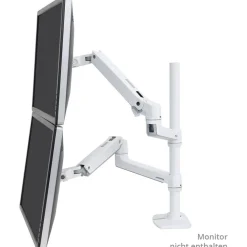 Ergotron LX-Dual-Stacking-Arm 40", 9,1kg weiss