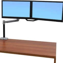 Ergotron 45-384-026 LX HD Sitz Steh Tischhalterung schwarz/silber
