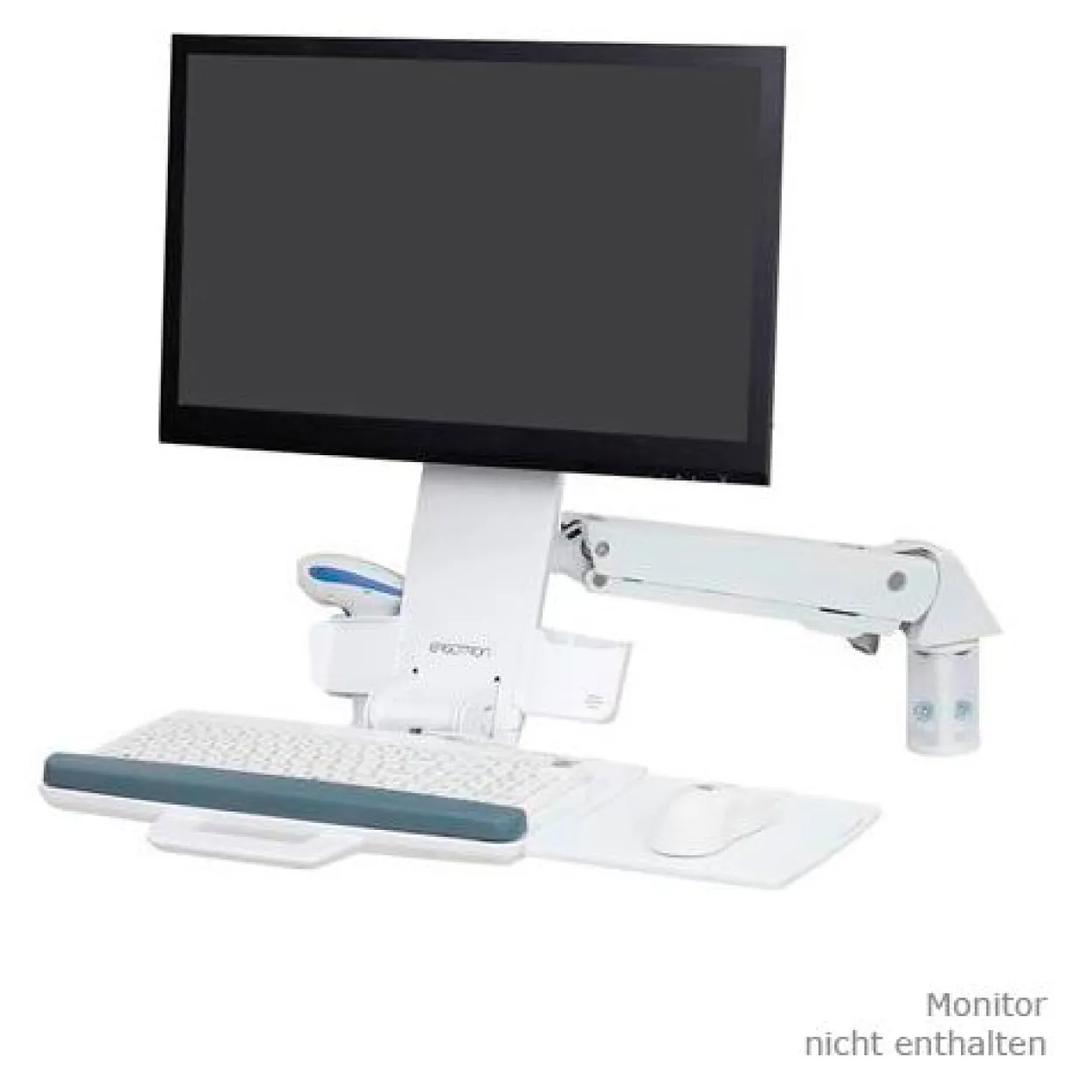 ErgoTron StyleView Sit-Stand Combo Arm 24"+Tastatur, max 13,2kg VESA 75x75/100x100mm, weiss