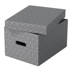 Esselte Home Aufbewahrungsboxen 17,5 l grau 26,5 x 36,5 x 20,5 cm, 3 St.