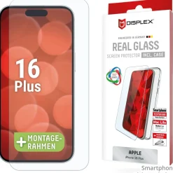 E.V.I DISPLEX REAL GLASS + CASE IPHONE 16 PLUS