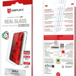 E.V.I DISPLEX REAL GLASS + CASE IPHONE 16 PLUS