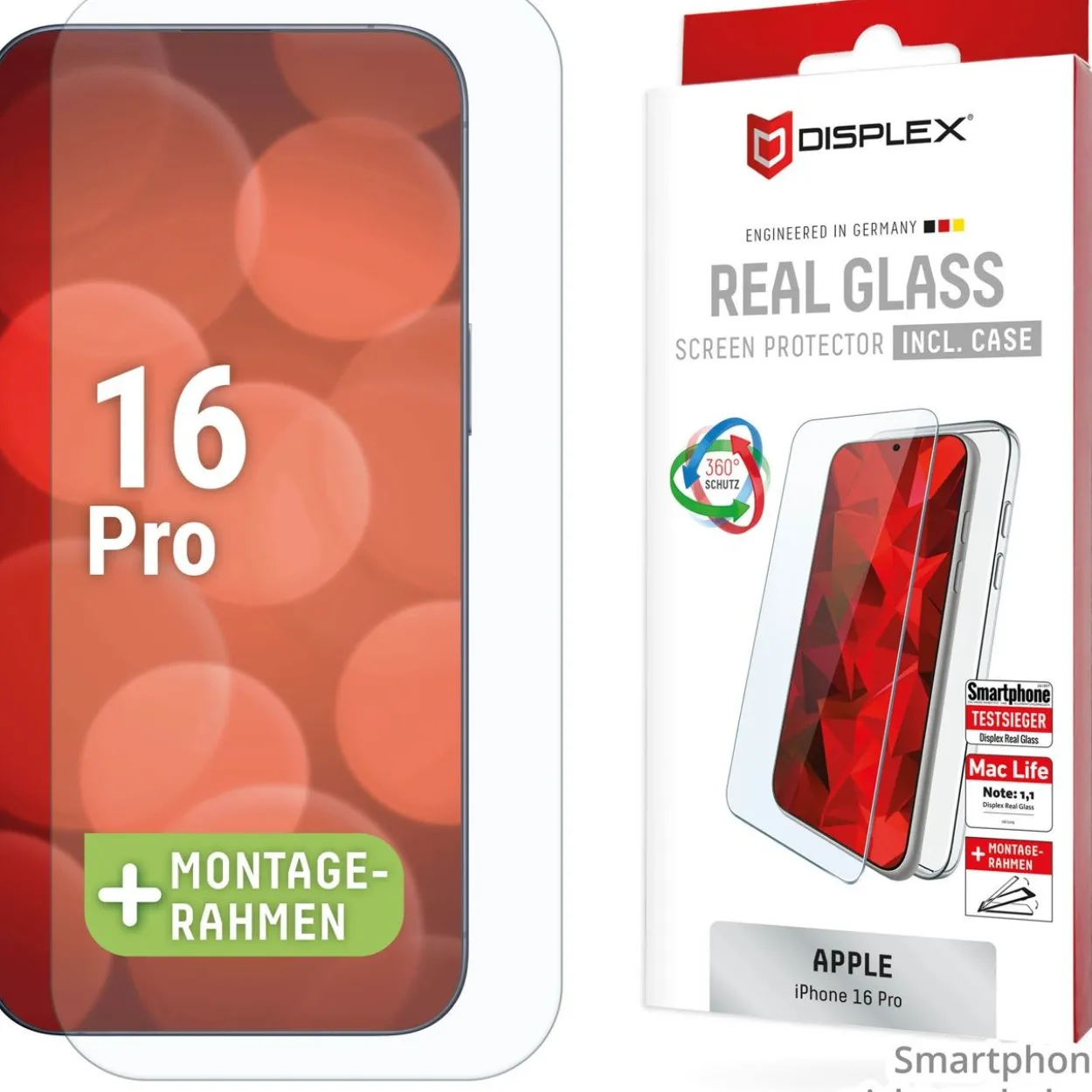 E.V.I DISPLEX REAL GLASS + CASE IPHONE 16 PRO
