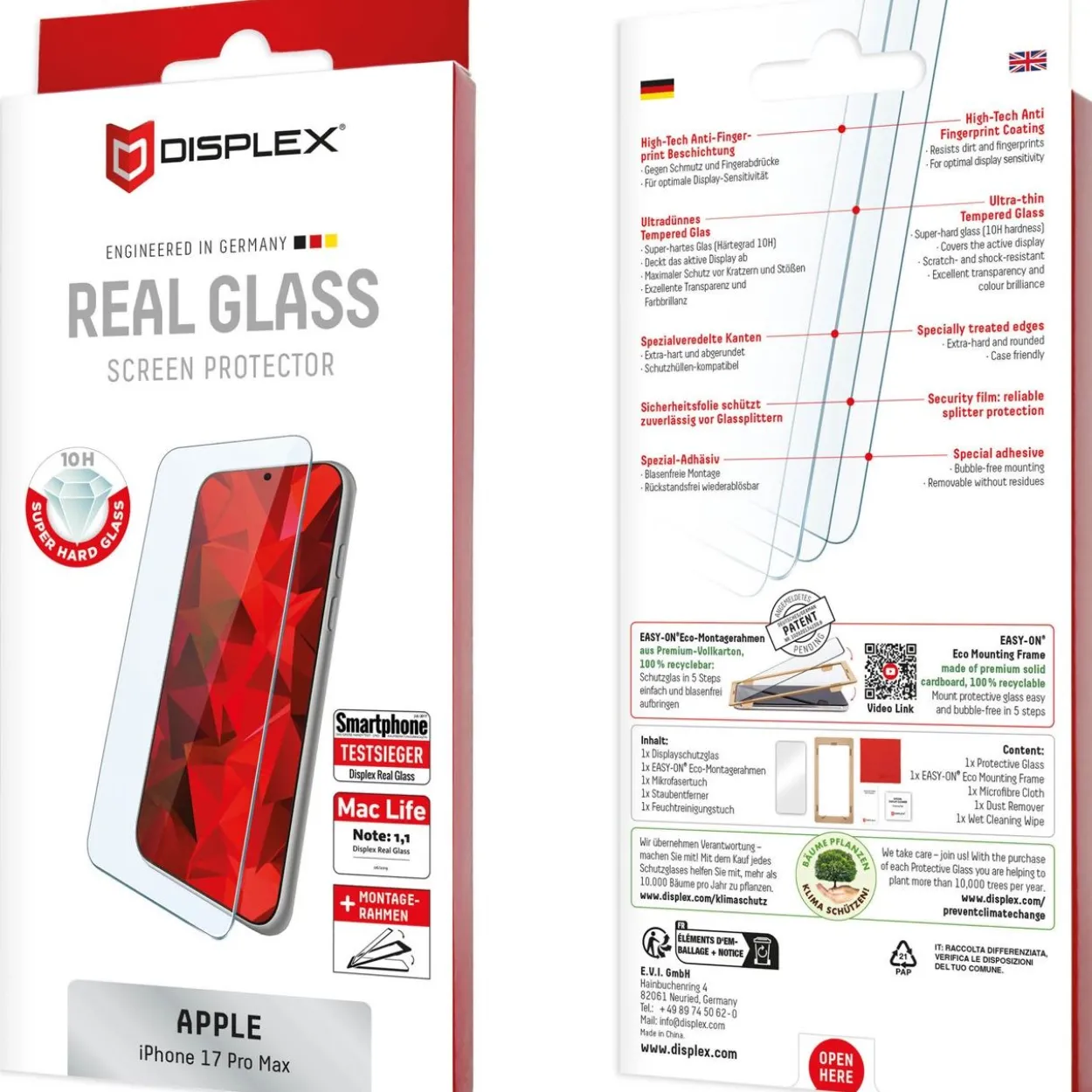 E.V.I DISPLEX REAL GLASS IPHONE 17 PRO MAX
