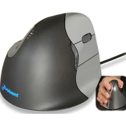 Evoluent VerticalMouse 4 Rechts USB silber (kabelgebunden)