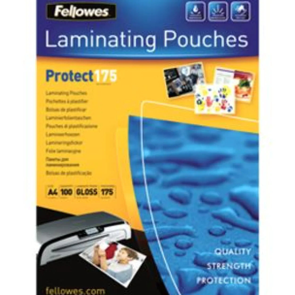Fellowes Laminierfolientasche, DIN A4, glnzend, 350 mic