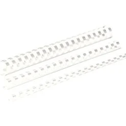 Fellowes Plastikbinderücken, DIN A4, 21 Ringe, 16 mm, weiß 100 Stück