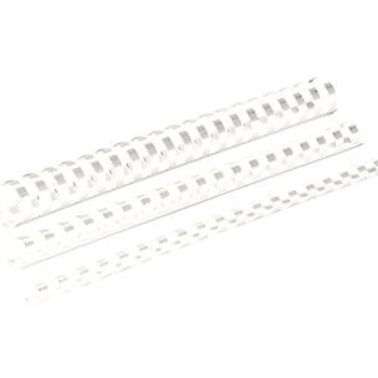 Fellowes Plastikbinderücken, DIN A4, 21 Ringe, 10 mm, weiß 100 Stück