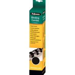 Fellowes Plastik-Binderücken, 6 mm, für 10 - 20 Blatt, 100 Stück schwarz