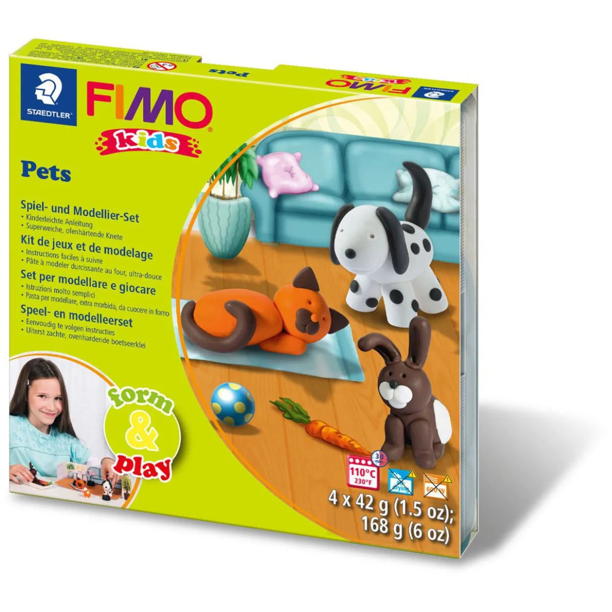 FIMO kids Modellier-Set Form & Play "Pet", Level 1