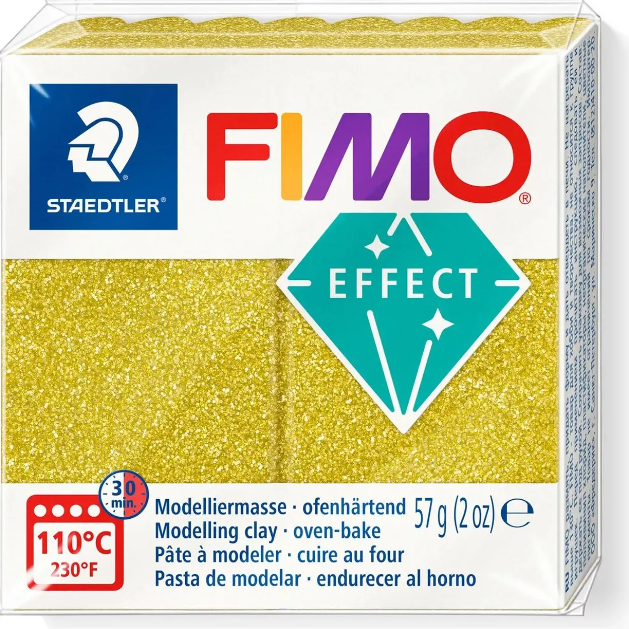 Fimo Mod.masse Effect 57g gold glitter retail