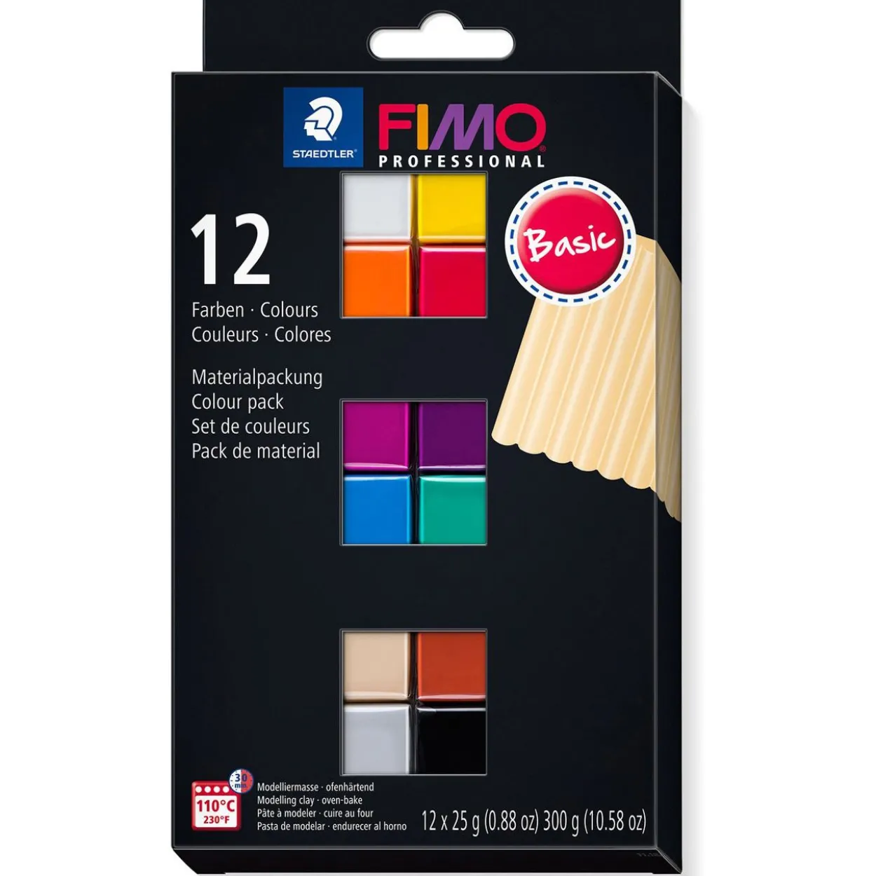 FIMO PROFESSIONAL Modelliermasse-Set, 12er Set