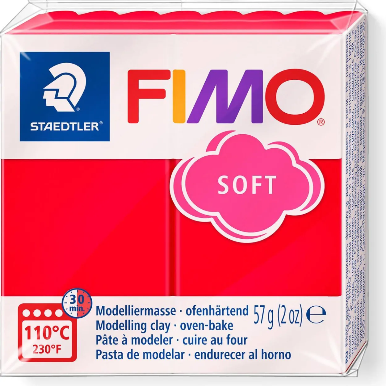 FIMO SOFT Modelliermasse, ofenhärtend, indischrot, 57 g