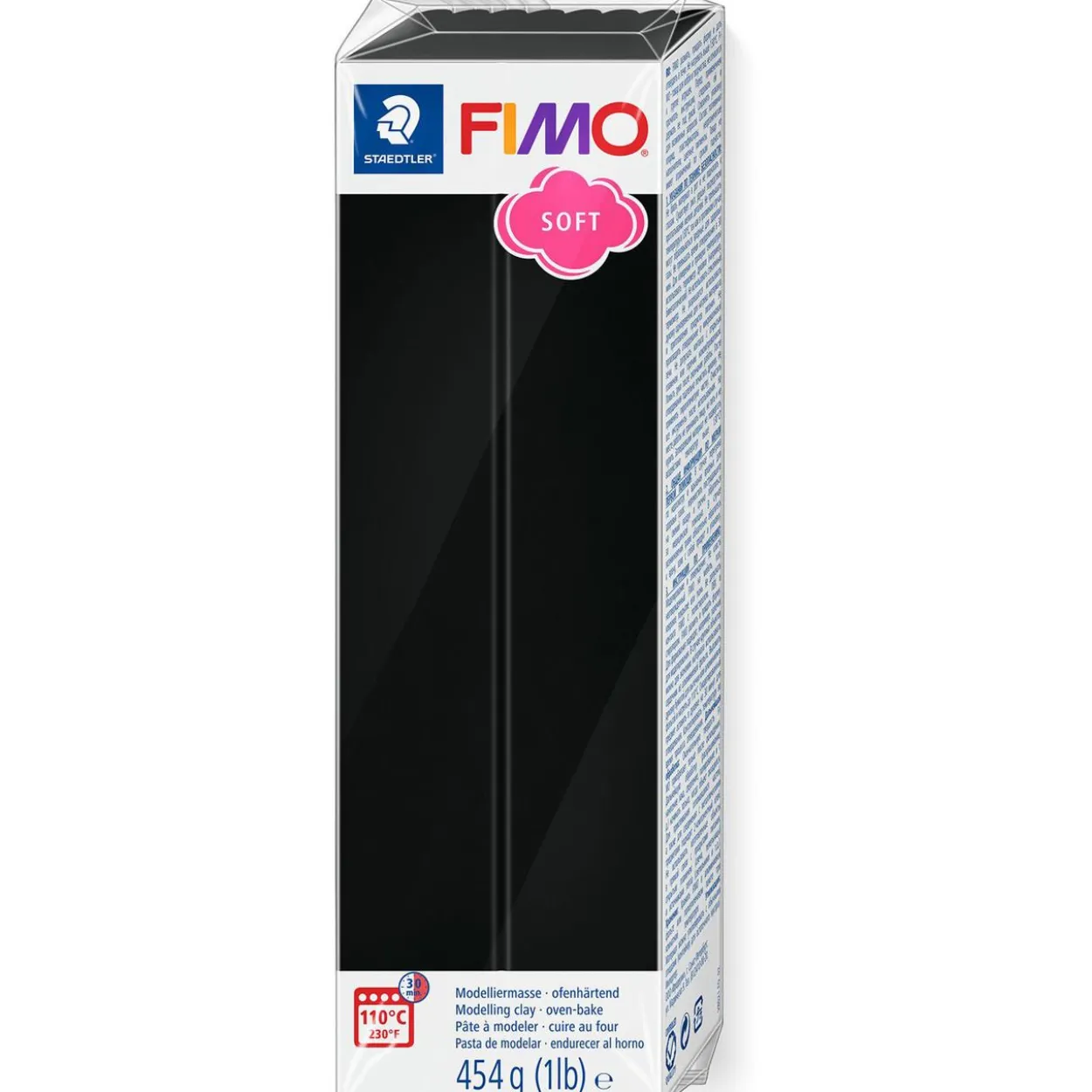 Fimo Soft Modelliermasse ofenhärtend, schwarz, 454 g