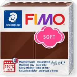 FIMO SOFT Modelliermasse, ofenhärtend, schokolade, 57 g