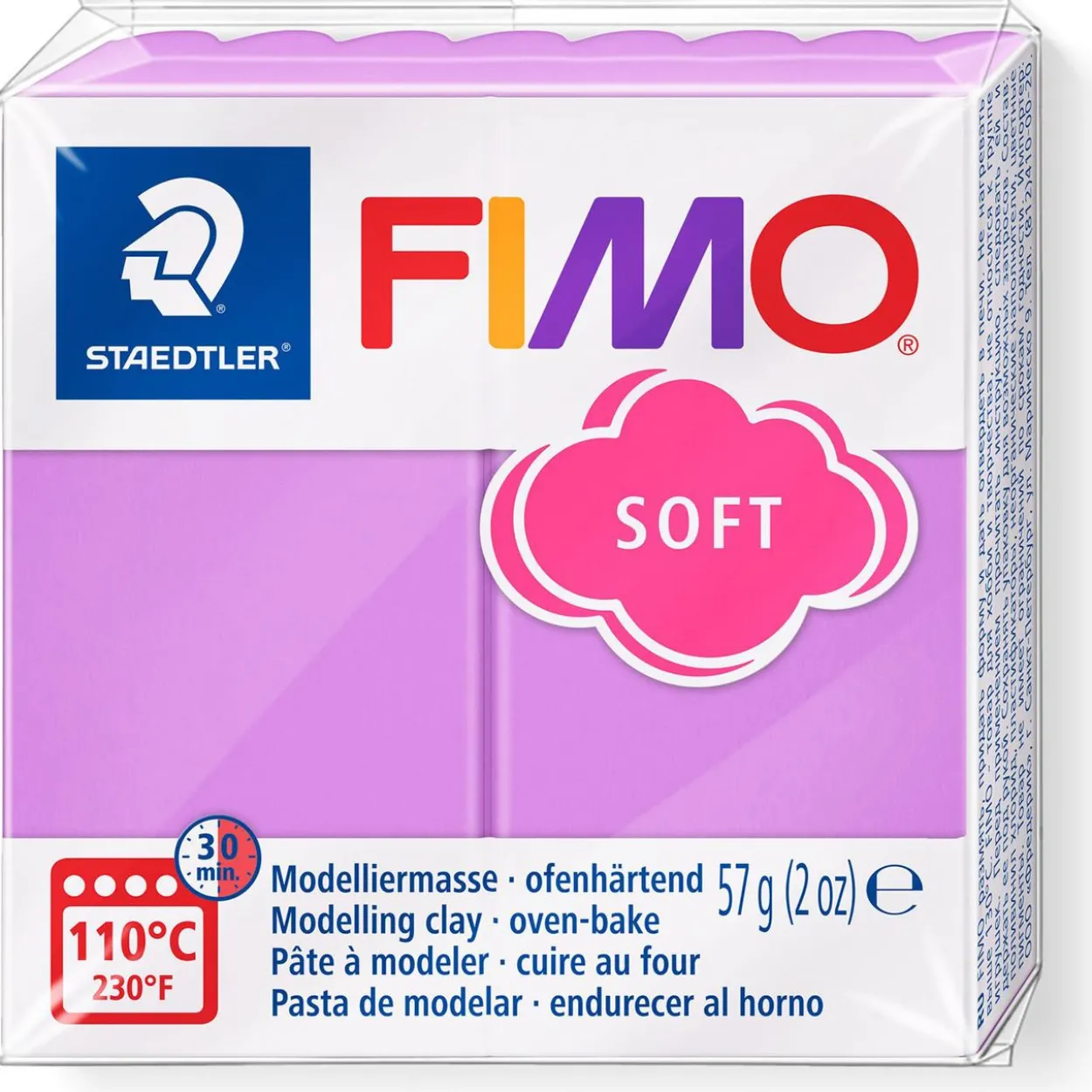 FIMO SOFT Modelliermasse, ofenhärtend, lavendel, 57 g