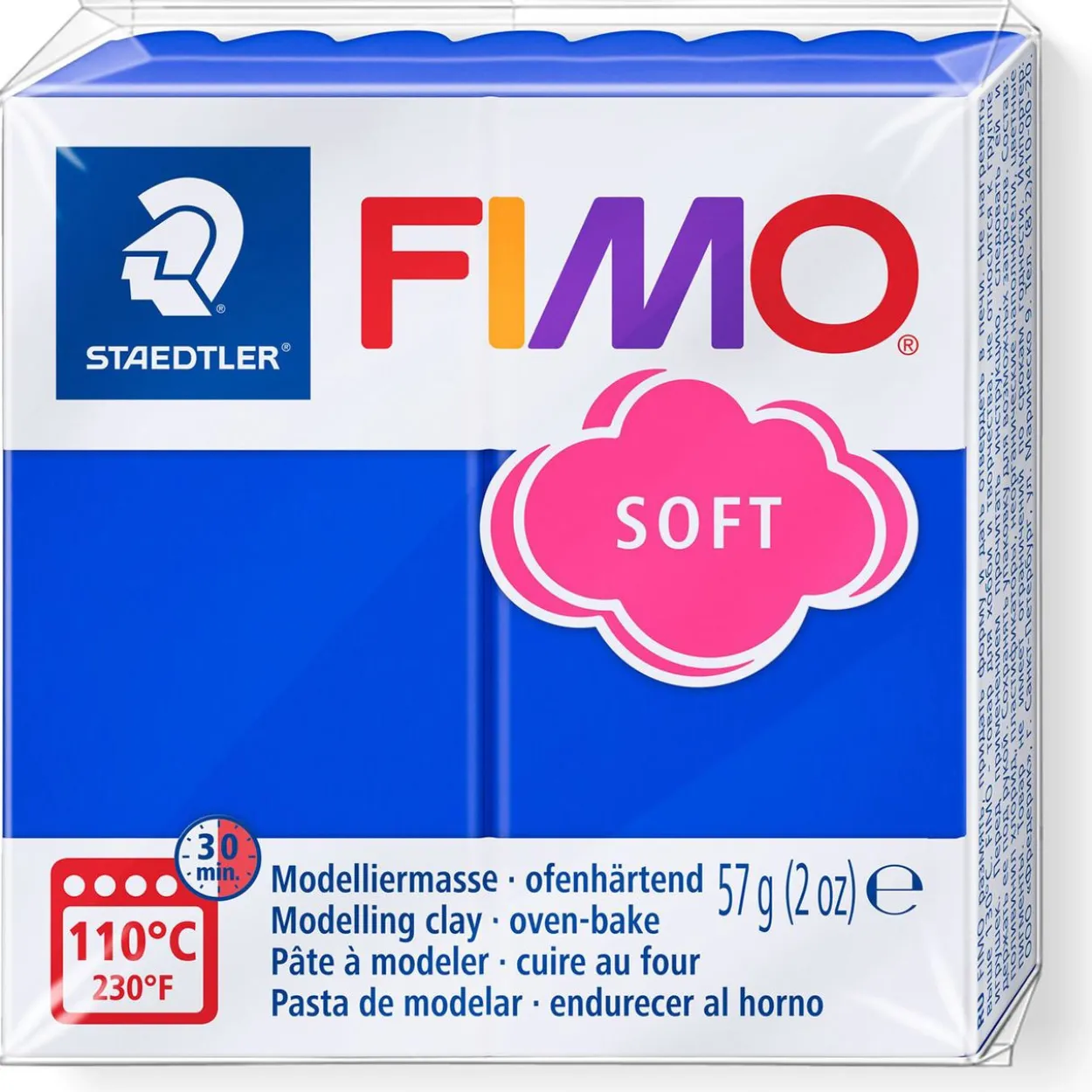 FIMO SOFT Modelliermasse, ofenhärtend, brillantblau, 57 g