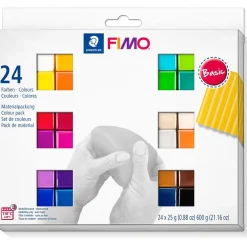 FIMO SOFT Modelliermasse-Set "Basic", 24er Set
