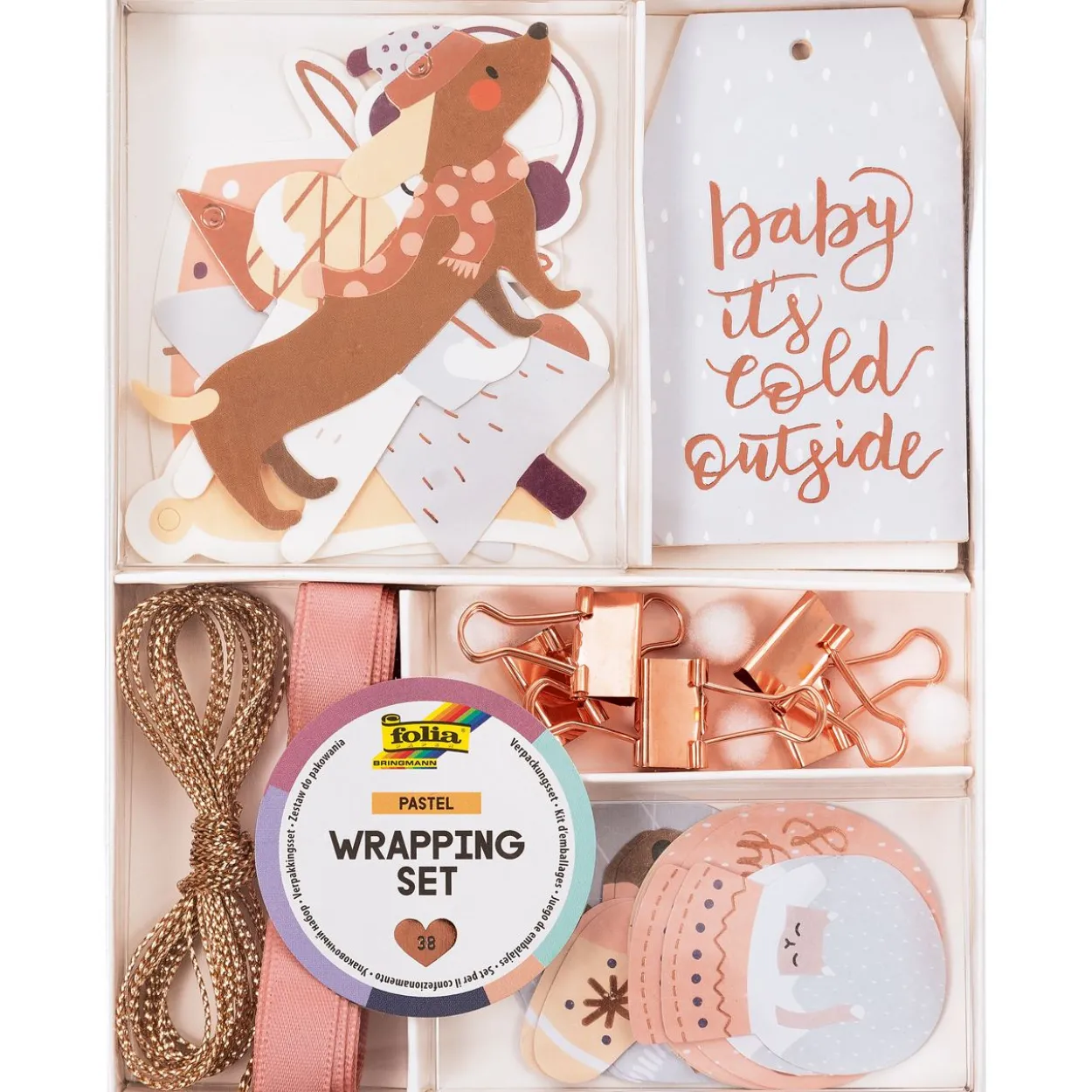 folia Bastelset Verpacken pastell pastell