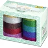 folia Deko-Klebeband "Glitter Tape", 10-farbig sortiert