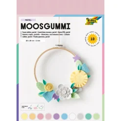 folia Moosgummi pastell mehrfarbig 10 Blatt