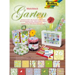 folia Motivblock Garten farbsortiert 80/270 g/qm 26 St.