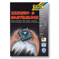Folia Zeichen- & Bastelblock, DIN A3, 130 g/qm, schwarz